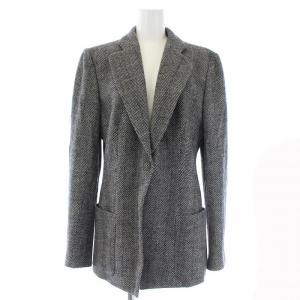 GIORGIO ARMANI スーツ セットアップ ヘリンボーン テーラードジャケット ウール パンツ 48 グレー