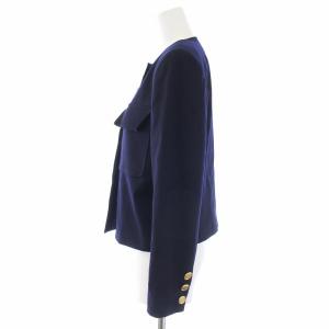 Christian Dior ヴィンテージ ノーカラージャケット M ネイビー