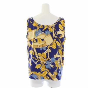 LOEWE ヴィンテージ セットアップ 上下 タンクトップ カットソー ノースリーブ ラップスカート ミニ 総柄 S M マルチカラー