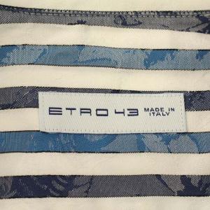 ETRO シャツ ストライプ 43 ブルー