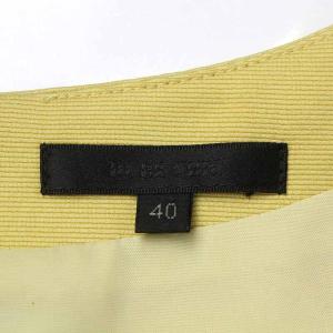 TO BE CHIC ワンピース ひざ丈 五分袖 ベルト付き 40 M 黄 イエロー