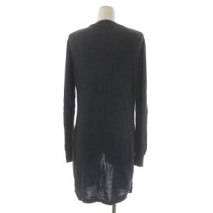 DOLCE&GABBANA ロングカーディガン ニット 長袖 ラメ ウール 40 チャコールグレー