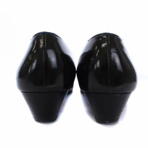 Salvatore Ferragamo パンプス ローヒール ヴァラリボン エナメル レザー 7C ブラック