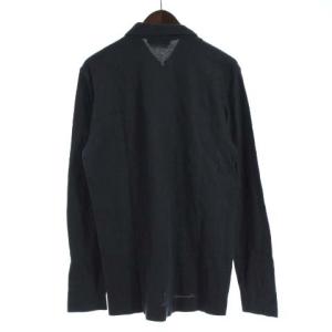 Salvatore Ferragamo ハーフジップ ポロシャツ 長袖 ガンチーニ コットン S ネイビー