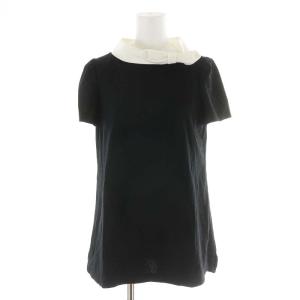 カットソー 半袖 リボン 38 ブラック