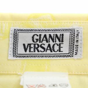 GIANNI VERSACE シャツ ボタンダウン 長袖 総柄 50 L イエロー