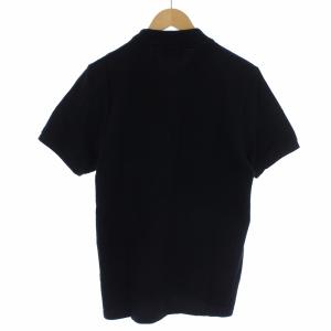 Maison Kitsuné ポロシャツ カットソー 半袖 ロゴ刺繍 M ブラック