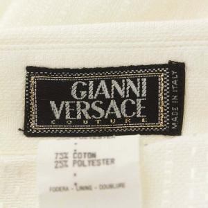 GIANNI VERSACE シャツ ボタンダウンシャツ 総柄 長袖 52 XL ホワイト