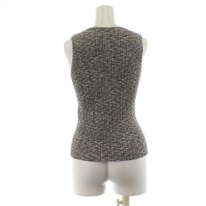 PLEATS PLEASE ISSEY MIYAKE カットソー ノースリーブ プリーツ 総柄 3 L グレー