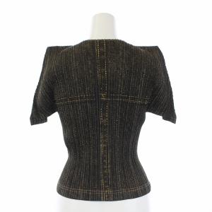 PLEATS PLEASE ISSEY MIYAKE イッセイミヤケ 半袖 カットソー 総柄 3 L カーキ