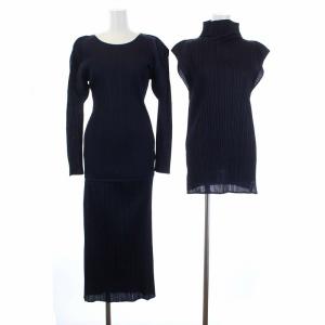 3点セット ハイネックカットソー タイトスカート 4 3 黒