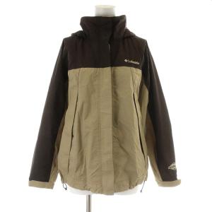 Columbia PL0085 グラスバレーレインスーツ セットアップ ジャケット フード パンツ S ベージュ
