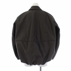 Drawer 20AW サテンジップアップブルゾン ジャケット 中綿 ステンカラー 36 グレー