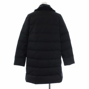 kate spade new york 18AW フリルダウンコート ステンカラー アウター ロング ビジュー 2 M 黒 ブラック