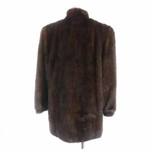 SAGA MINK 毛皮コート ミンクファー 裏地刺繍 花柄 銀サガ 13 ブラウン