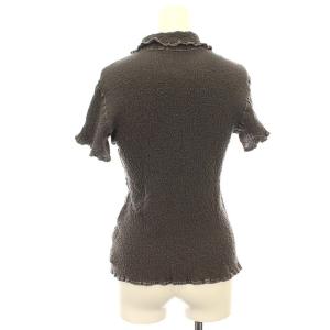 me ISSEY MIYAKE シワ加工 半袖 シャツ ポロシャツ F グレー