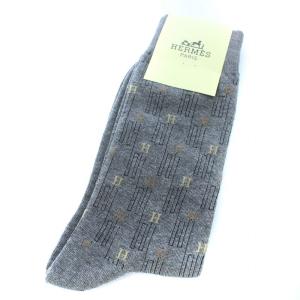 靴下 ソックス Hロゴ 10-13 グレー