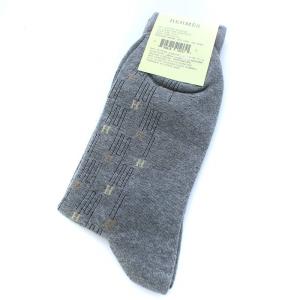 HERMES 靴下 ソックス Hロゴ 10-13 グレー