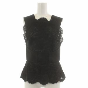 カットソー レース 34 ブラック