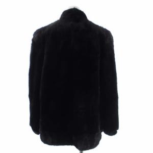 SAGA MINK 銀サガ シェアードミンクファーコート 毛皮 アウター ハーフ 13 XL 茶 ダークブラウン