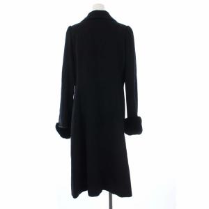 M'S GRACY 19AW チェスターコート フェイクファー 40 黒