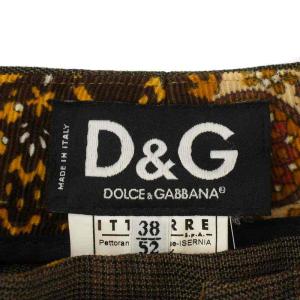 D&G パンツ スラックス チェック コーデュロイ ジップフライ ウール 38 ブラウン