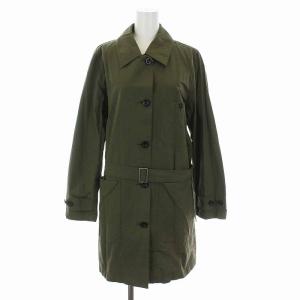 17年製 ステンカラーコート ロング ベルト付き 2 カーキ