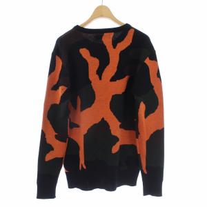 1PIU1UGUALE3 長袖 ニット セーター クルーネック 総柄 L マルチカラー