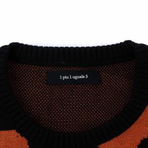 1PIU1UGUALE3 長袖 ニット セーター クルーネック 総柄 L マルチカラー