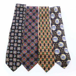 Christian Dior ネクタイ まとめ売り 4点セット レギュラータイ ワイドタイ 総柄 シルク 絹 マルチカラー