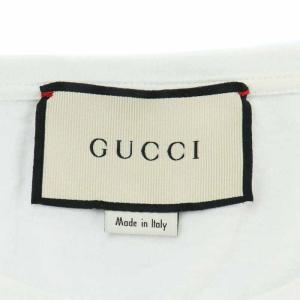 GUCCI Tシャツ カットソー 半袖 ロゴ プリント L 白 ホワイト 441685