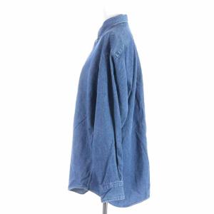 RALPH LAUREN RALPH The Big Shirt ボタンダウンシャツ デニム コットン ロゴ 刺繍 9 M ブルー
