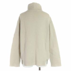 Drawer ニット セーター タートルネック カシミヤ サイドスリット 長袖 1 ベージュ