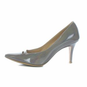 PELLICO パンプス エナメル ポインテッドトゥ 35 22cm グレー