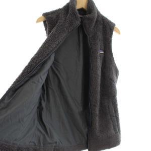 Patagonia 19AW ボアフリースベスト 25216FA19 スタンドカラー ロゴ XS グレー