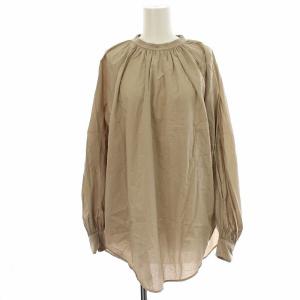20AW ボリュームスリーブモックブラウス シャツ 長袖 プルオーバー ベージュ