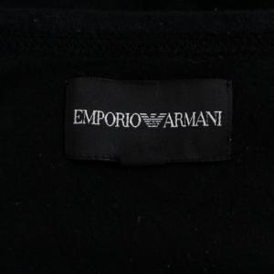 EMPORIO ARMANI Tシャツ カットソー 長袖 Vネック ロゴ XL ブラック