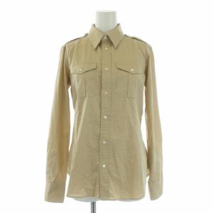 ミリタリーシャツ ブラウス 長袖 9 M ベージュ