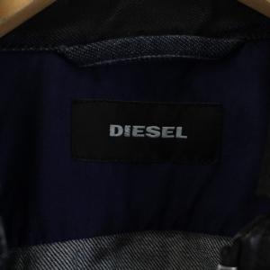 DIESEL Gジャン デニムジャケット ジップアップ コーティング加工 XS ブラック