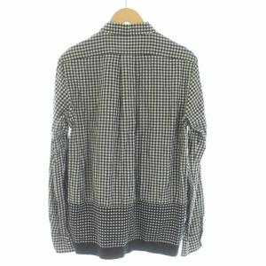 sacai 13SS ギンガムチェック ドッキングシャツ 長袖 2 ブラック