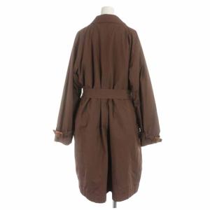 YVES SAINT LAURENT トレンチコート ロング ベルト 中綿ライナー付き 36 ブラウン