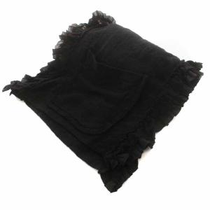 Tao ストール フリル ポケット ウール ブラック
