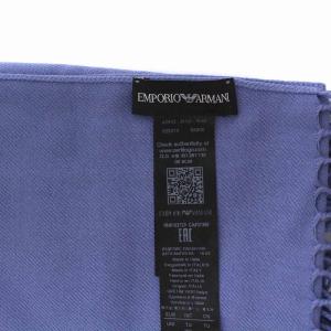 EMPORIO ARMANI ストール マフラー ロゴ ブルーパープル