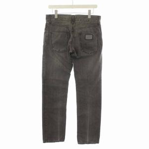 DOLCE&GABBANA 14 デニムパンツ ジーンズ ダメージ加工 ストレート 44 S グレー