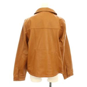 BALMAIN レザー ジャケット ラムレザー 羊革 ブルゾン 9号 ブラウン