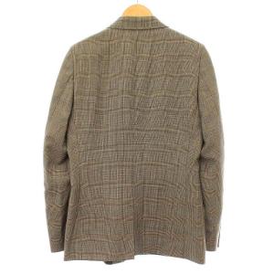 DOLCE&GABBANA テーラードジャケット チェック ウール 48 ブラウン