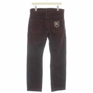 DOLCE&GABBANA デニム パンツ ジーンズ ダメージ加工 46 S 赤紫 ボルドー