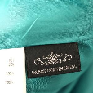 GRACE CONTINENTAL キャミワンピース シルク混 ロング ワンピース マキシ 36 S グリーン 緑