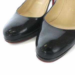 Christian Louboutin パンプス エナメル ピンヒール ラウンドトゥ 35 ブラック