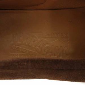 Salvatore Ferragamo ガンチーニ ローファー スエード 7 25cm 茶 ブラウン